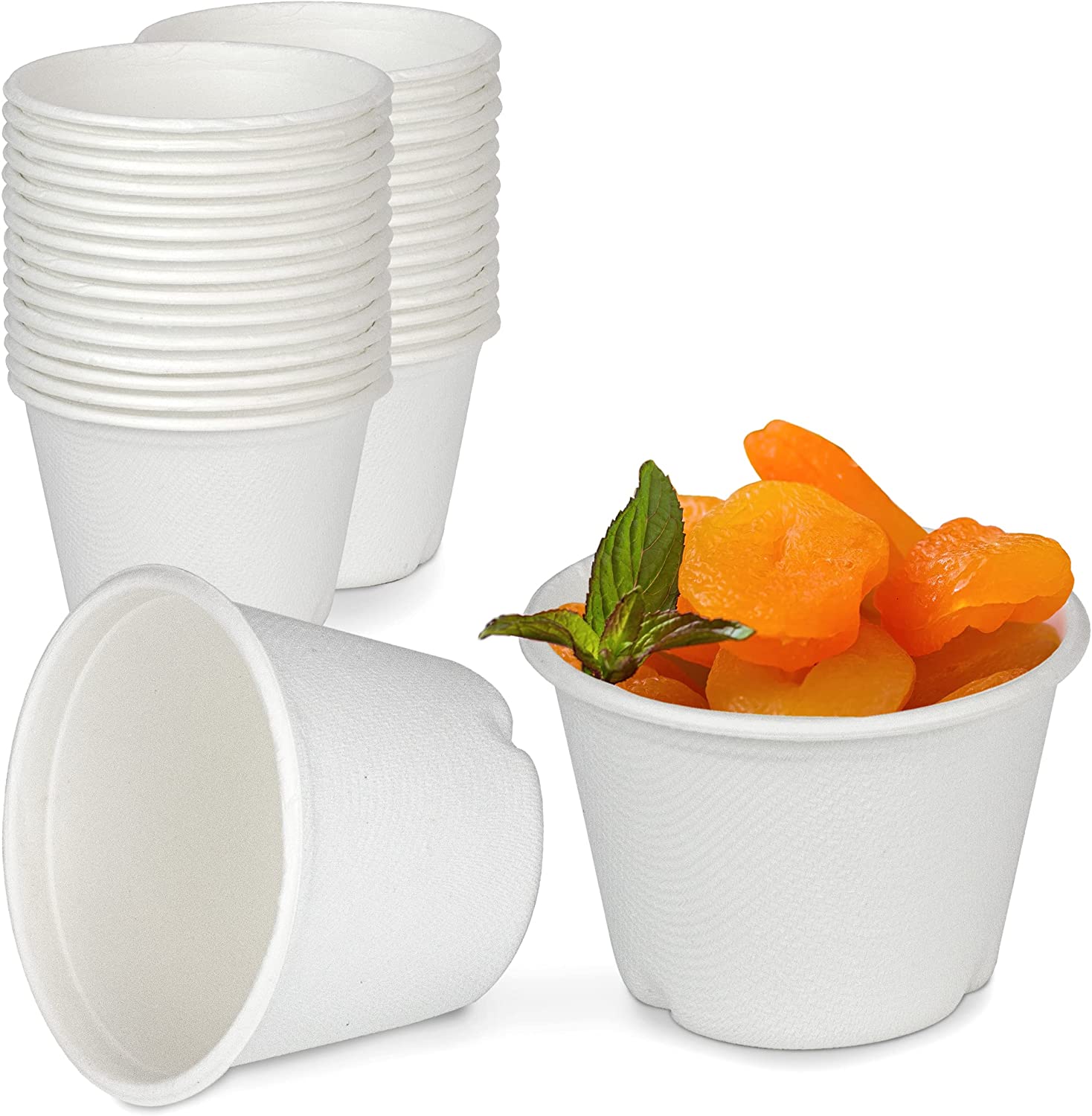 Sugar Cane With Cap 7 Oz Straight Edge Paper Cone Disposable Food Packaging Kraft 32oz Soup Cup